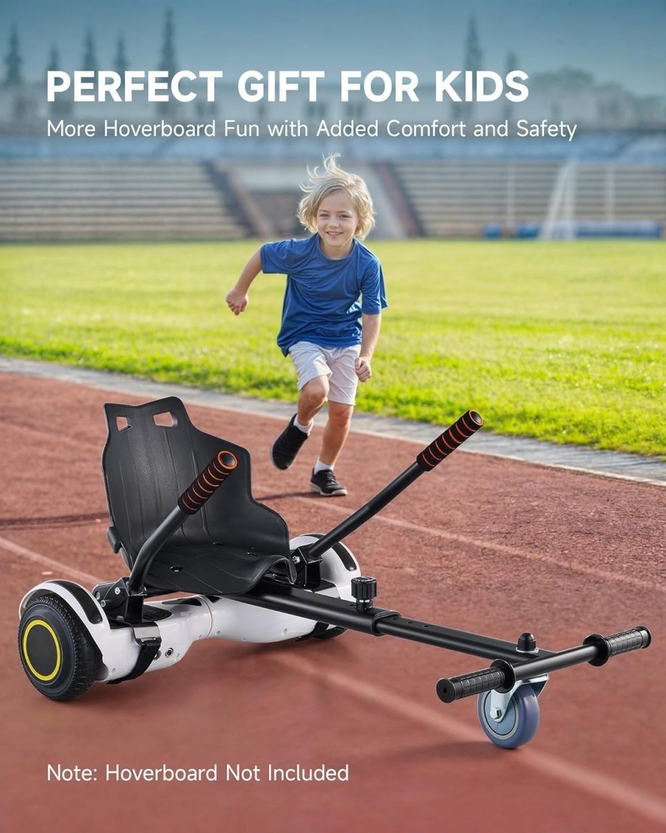 Hoverkart Attachment Seat for 6.5 8 10 Inch Hoverboard Adjustable Black - Kwikley