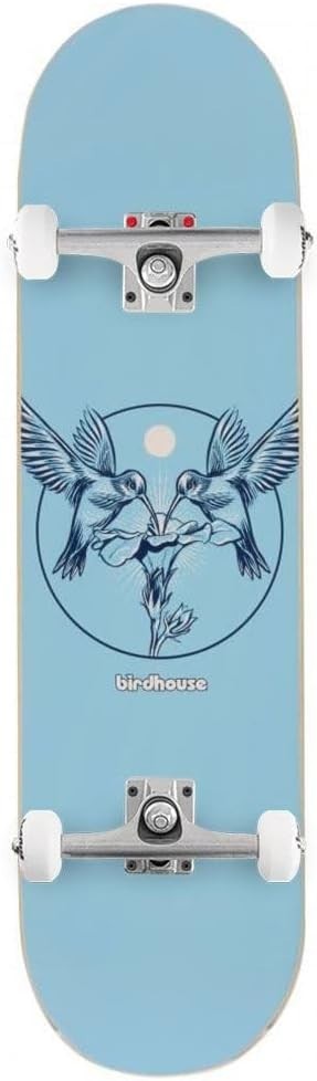 Hummingbird Logo Custom Complete Skateboard 8.25" Blue 52mm Wheels - Kwikley