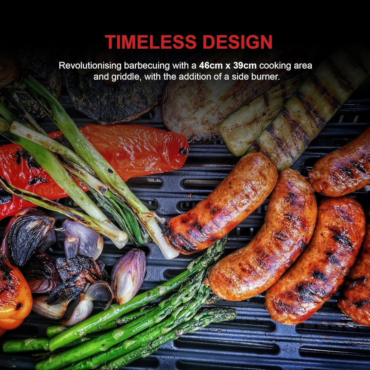 Hybrid Gas & Charcoal BBQ Grill 2 Burner with Side Burner Cast Iron Griddle - Kwikley