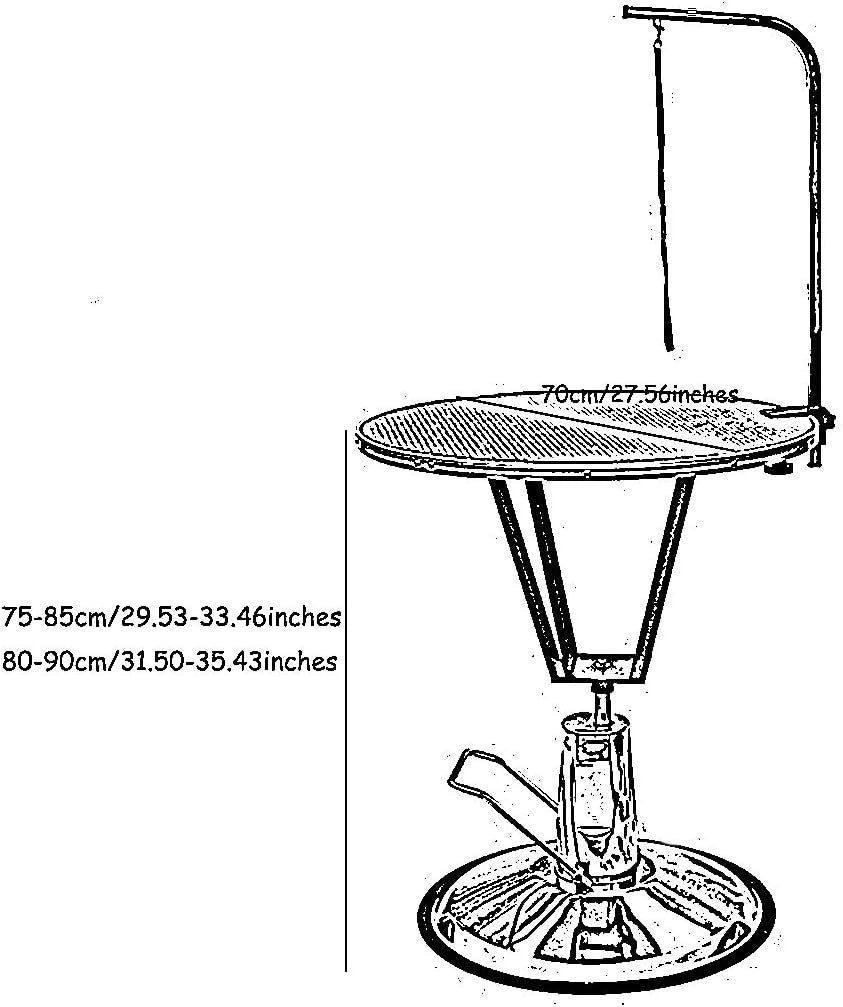 Hydraulic Dog Grooming Table Adjustable Folding Round Non Slip Top - Kwikley