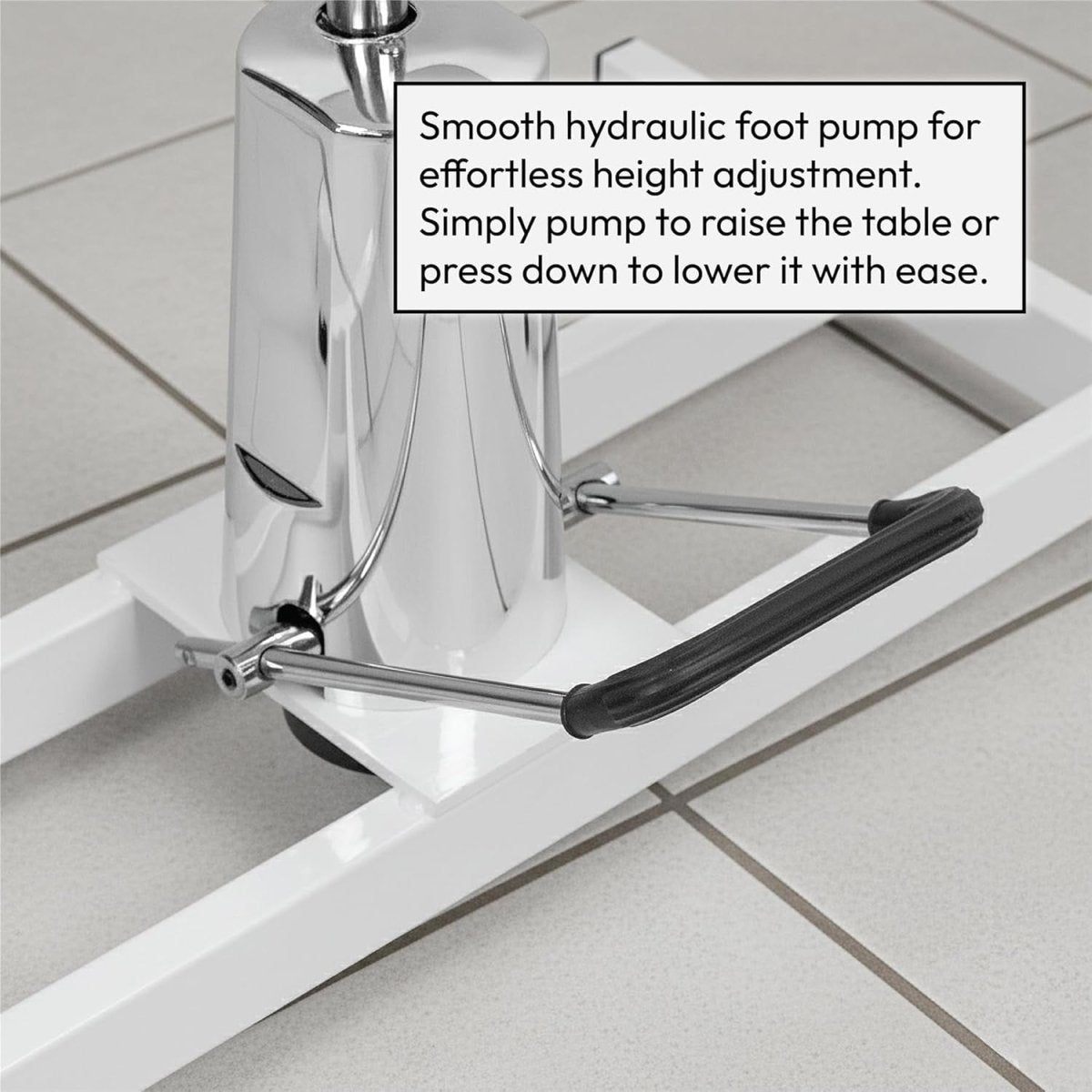 Hydraulic Dog Grooming Table Adjustable Height Non Slip Top with Arm - Kwikley