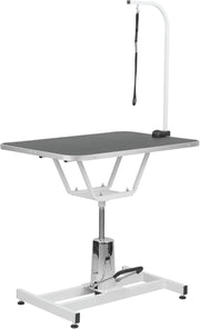 Hydraulic Dog Grooming Table Adjustable Height Non Slip Top with Arm - Kwikley