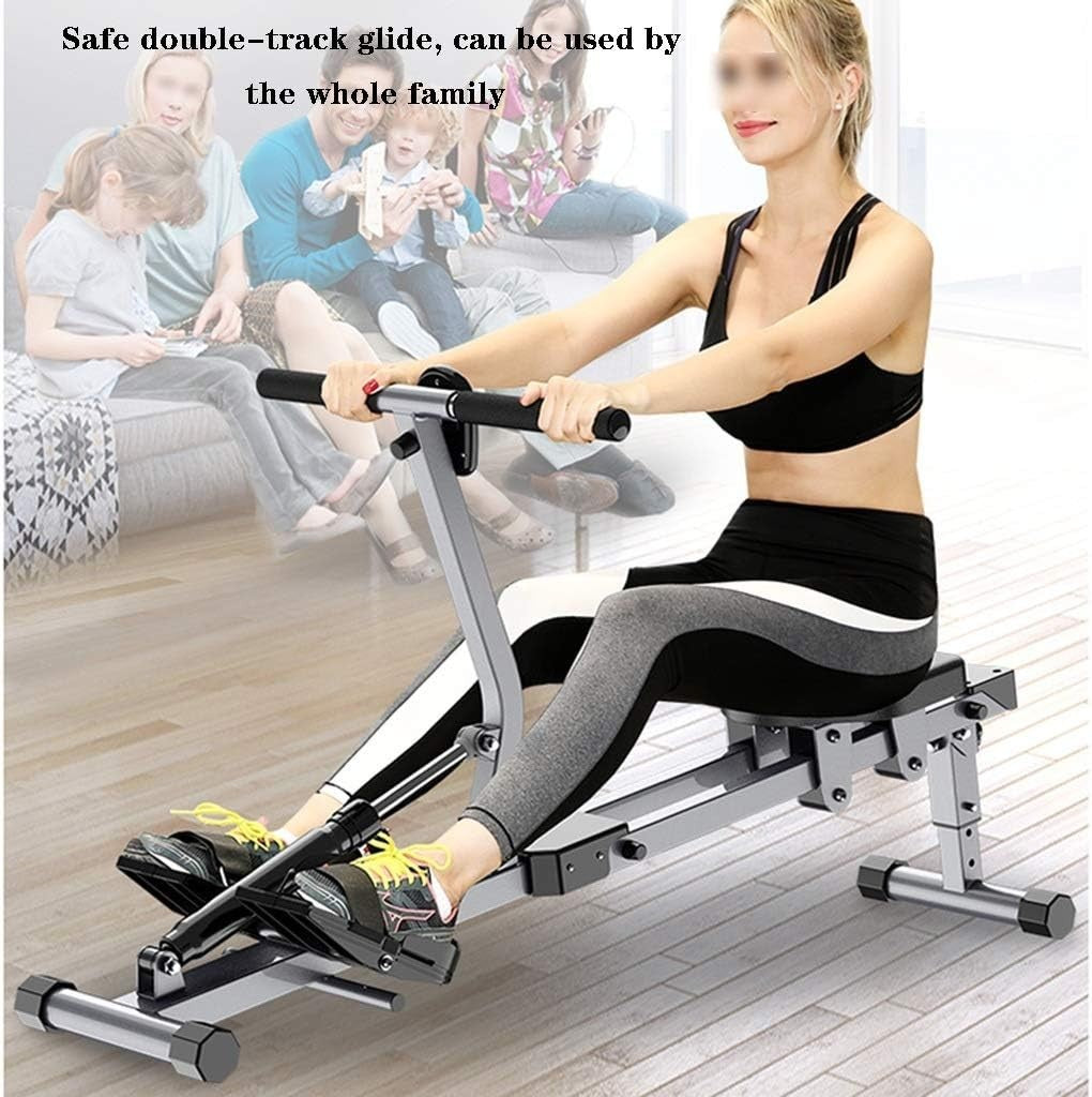 Hydraulic Rowing Machine 12 - Level Resistance Quiet Foldable Home Rower 150KG - Kwikley