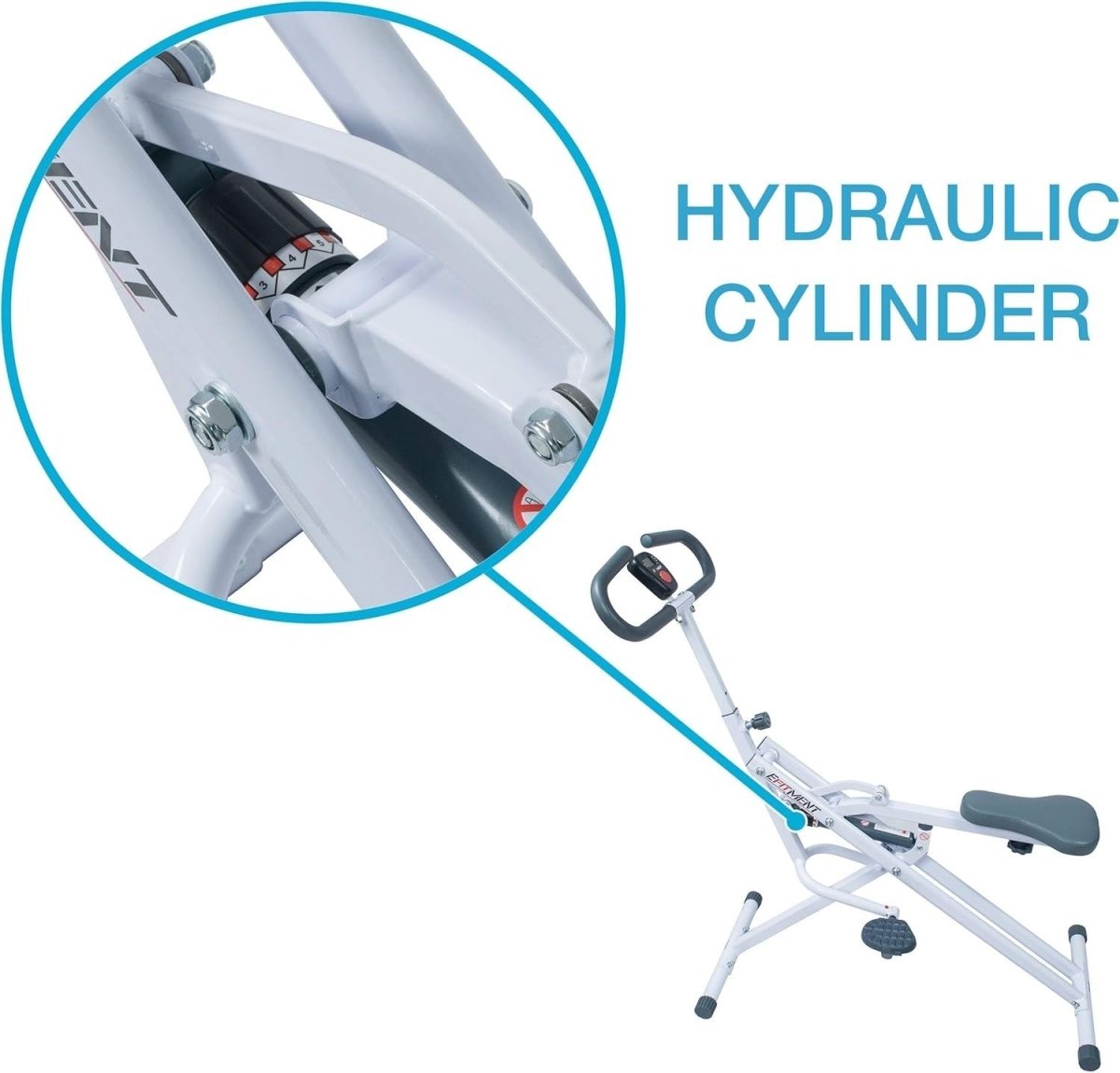 Hydraulic Squat Rowing Machine 12-Level Resistance Total Body Trainer LCD Home - Kwikley