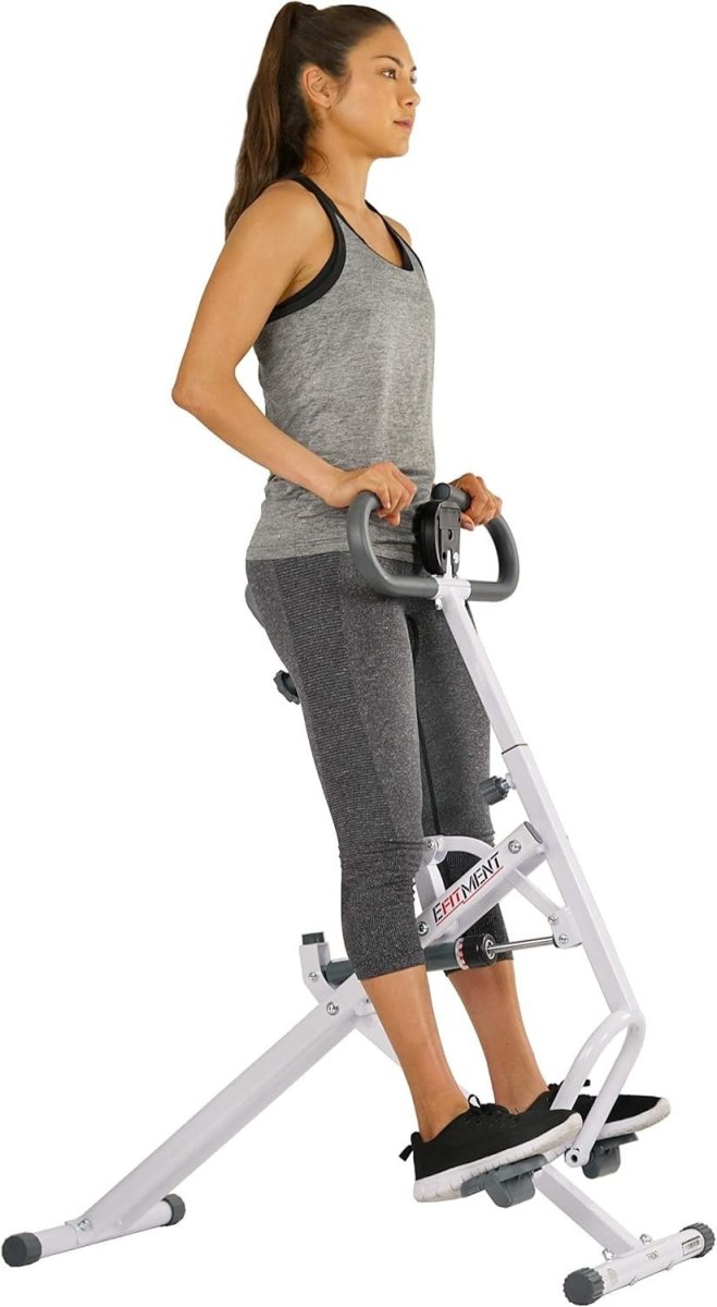 Hydraulic Squat Rowing Machine 12-Level Resistance Total Body Trainer LCD Home - Kwikley