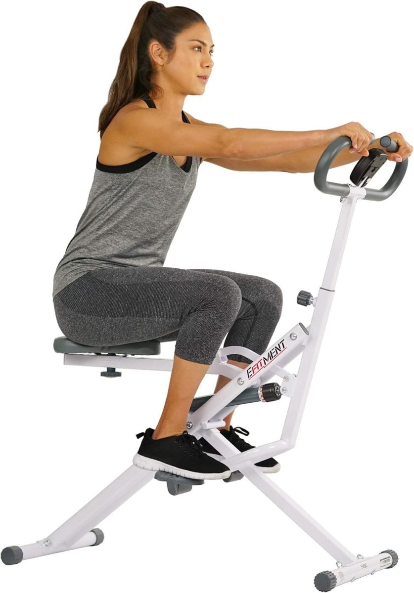 Hydraulic Squat Rowing Machine 12-Level Resistance Total Body Trainer LCD Home - Kwikley