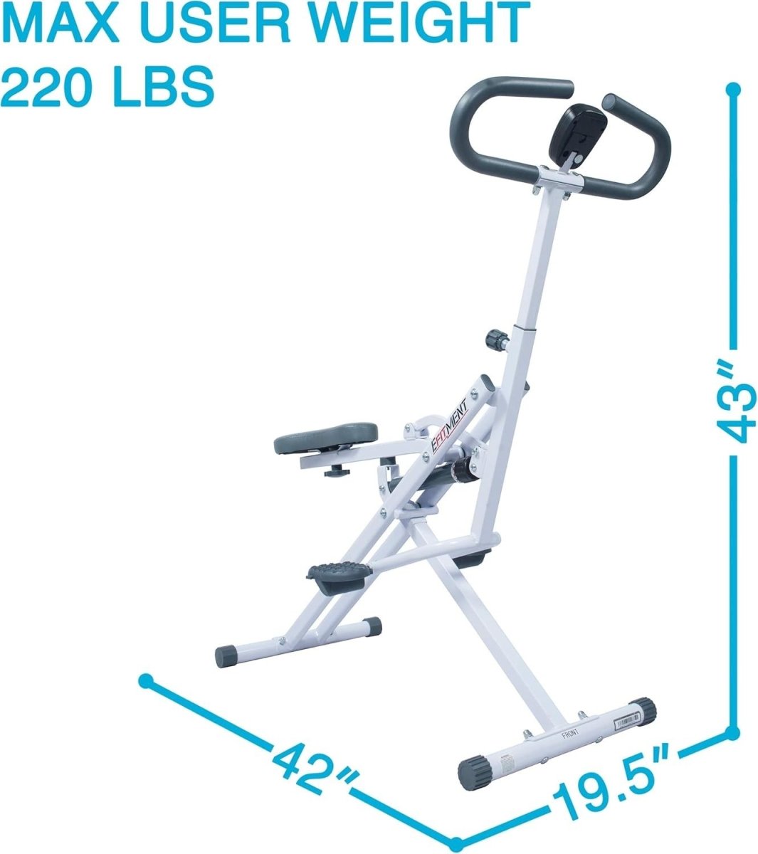 Hydraulic Squat Rowing Machine 12-Level Resistance Total Body Trainer LCD Home - Kwikley
