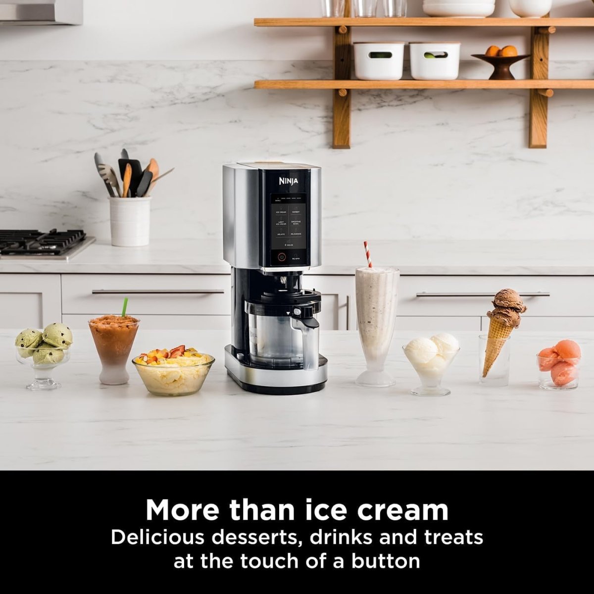 Ice Cream Maker Machine 7 Programs 2L Frozen Desserts With Extra Tubs - Kwikley