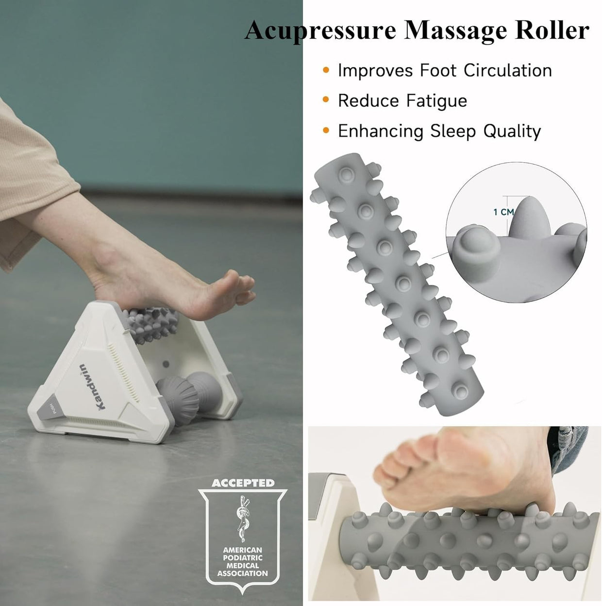 Ice Therapy Foot Massager for Plantar Fasciitis, Pain Relief & Circulation - Kwikley