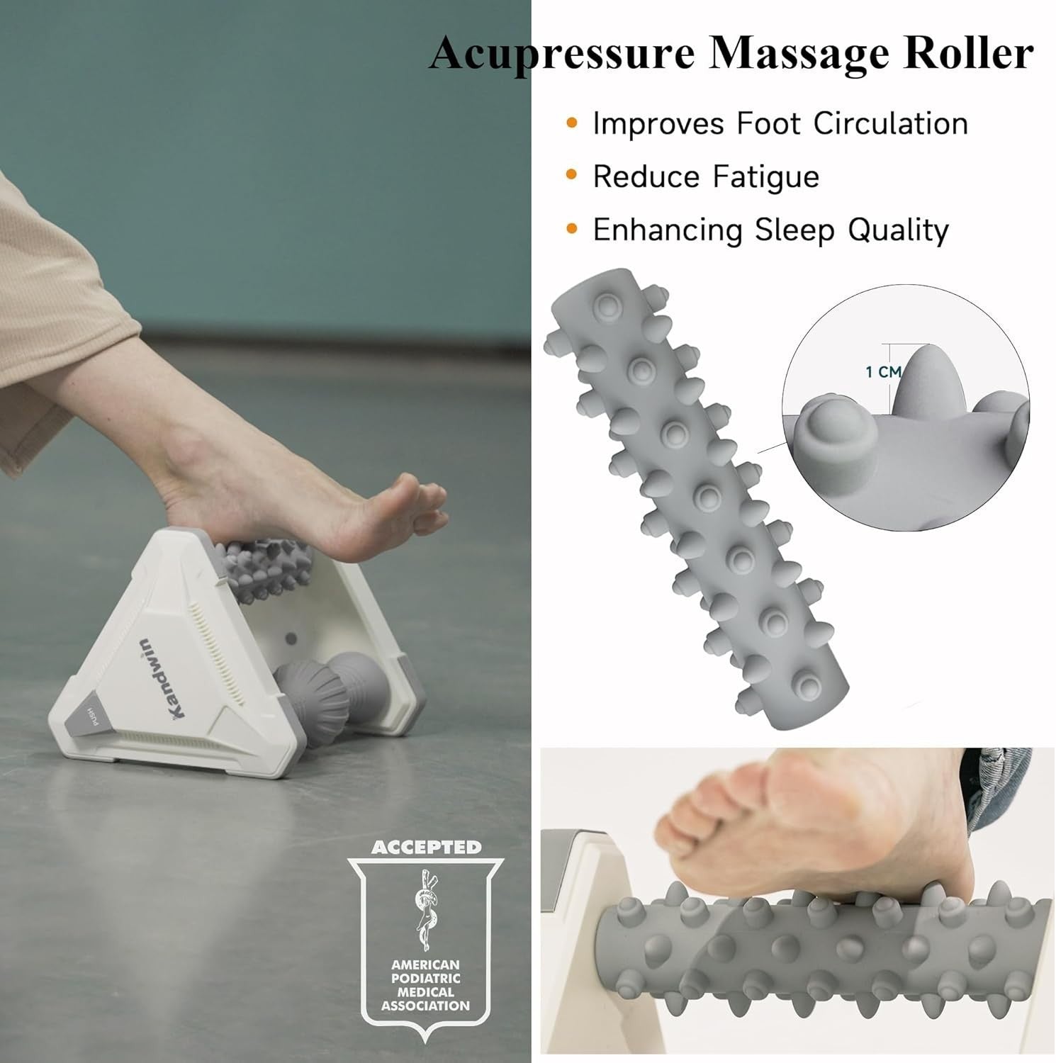 Ice Therapy Foot Massager for Plantar Fasciitis, Pain Relief & Circulation - Kwikley