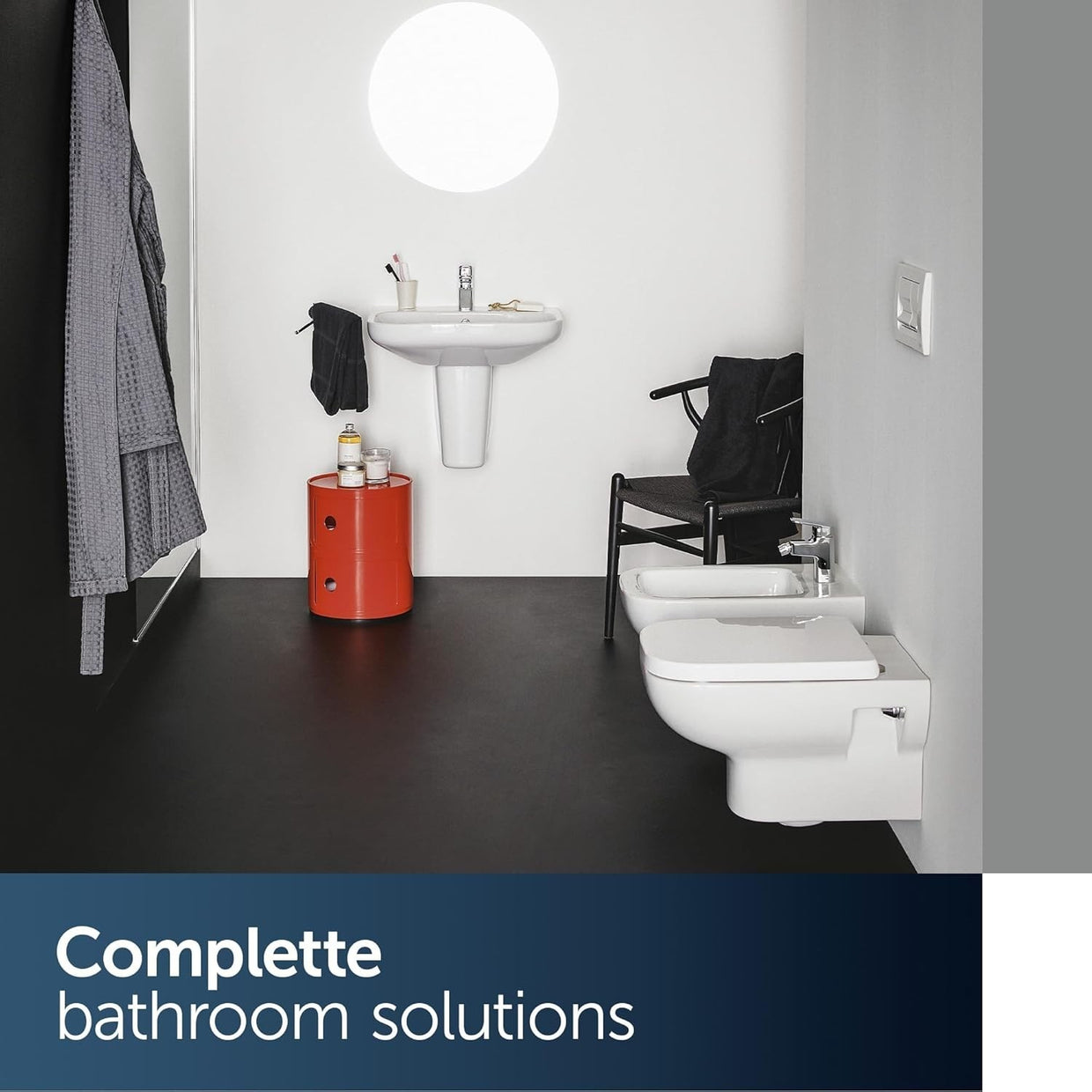 I.Life A Toilet Seat White Wall - Mounted Compatible Metal Hinges - Kwikley