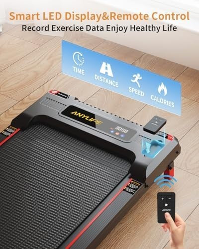 Incline Walking Pad Treadmill 330lb Capacity 2.5HP Under Desk Portable - Kwikley