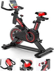 Indoor Adjustable Exercise Bike w/ Multi - Level Resistance & Comfort Seat - Kwikley