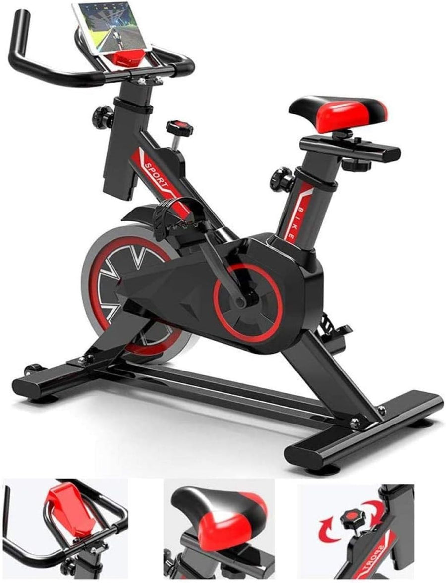 Indoor Adjustable Exercise Bike w/ Multi - Level Resistance & Comfort Seat - Kwikley