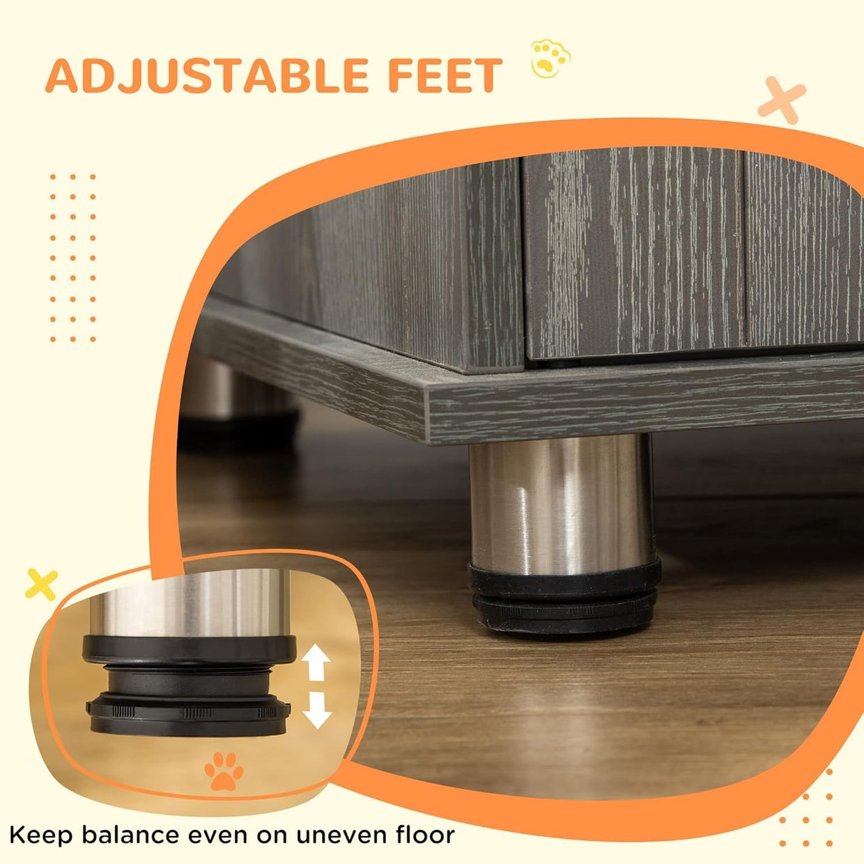 Indoor Dog Crate Furniture with Magnetic Door – End Table Kennel 85x55x75cm - Kwikley