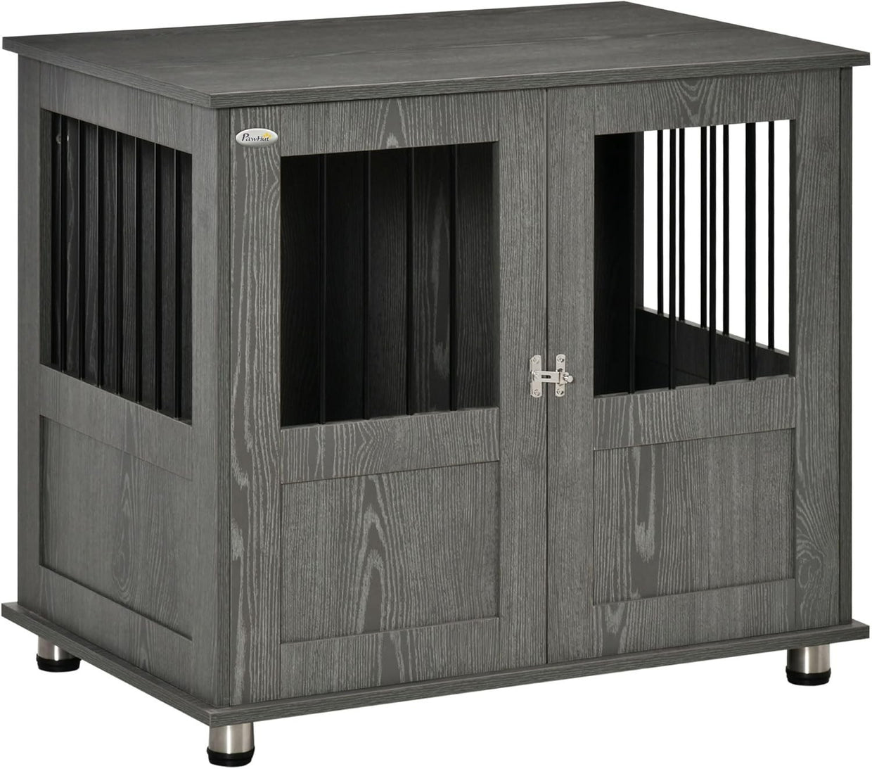 Indoor Dog Crate Furniture with Magnetic Door – End Table Kennel 85x55x75cm - Kwikley