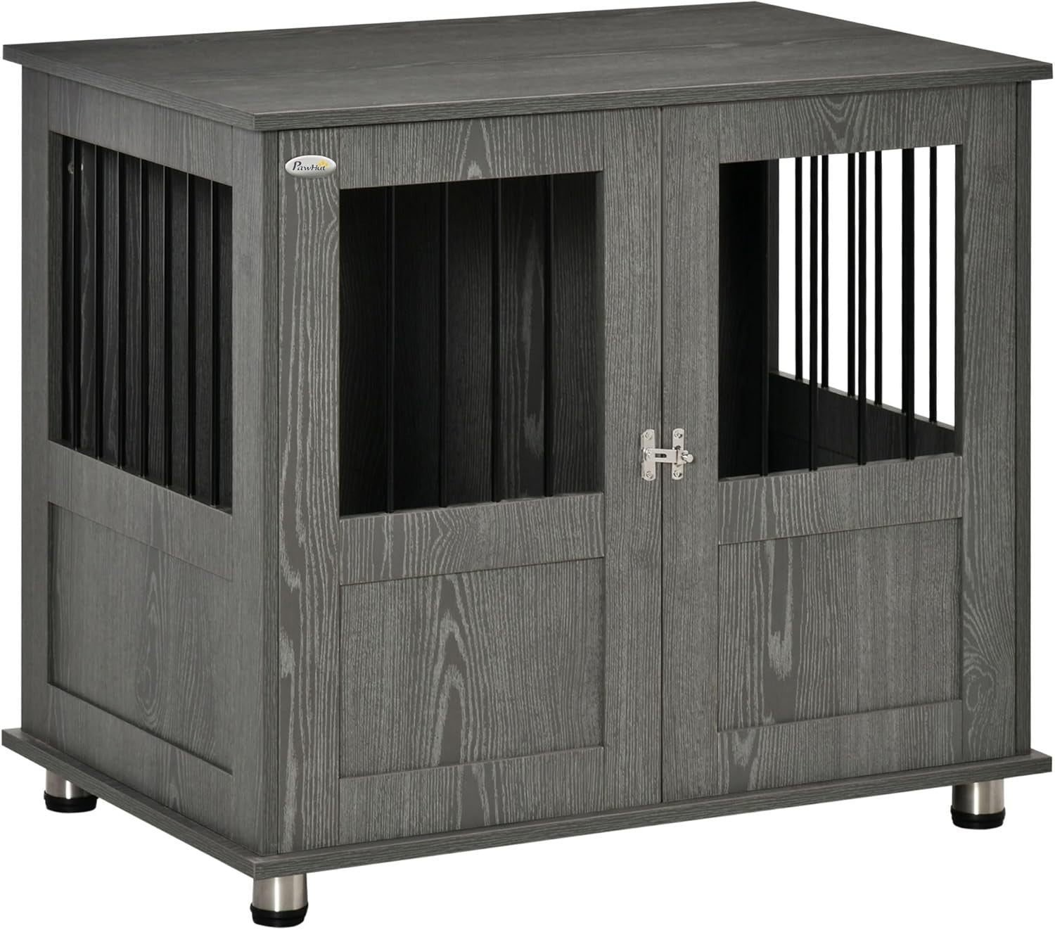 Indoor Dog Crate Furniture with Magnetic Door – End Table Kennel 85x55x75cm - Kwikley