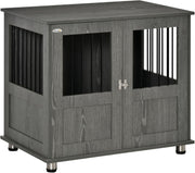 Indoor Dog Crate Furniture with Magnetic Door – End Table Kennel 85x55x75cm - Kwikley