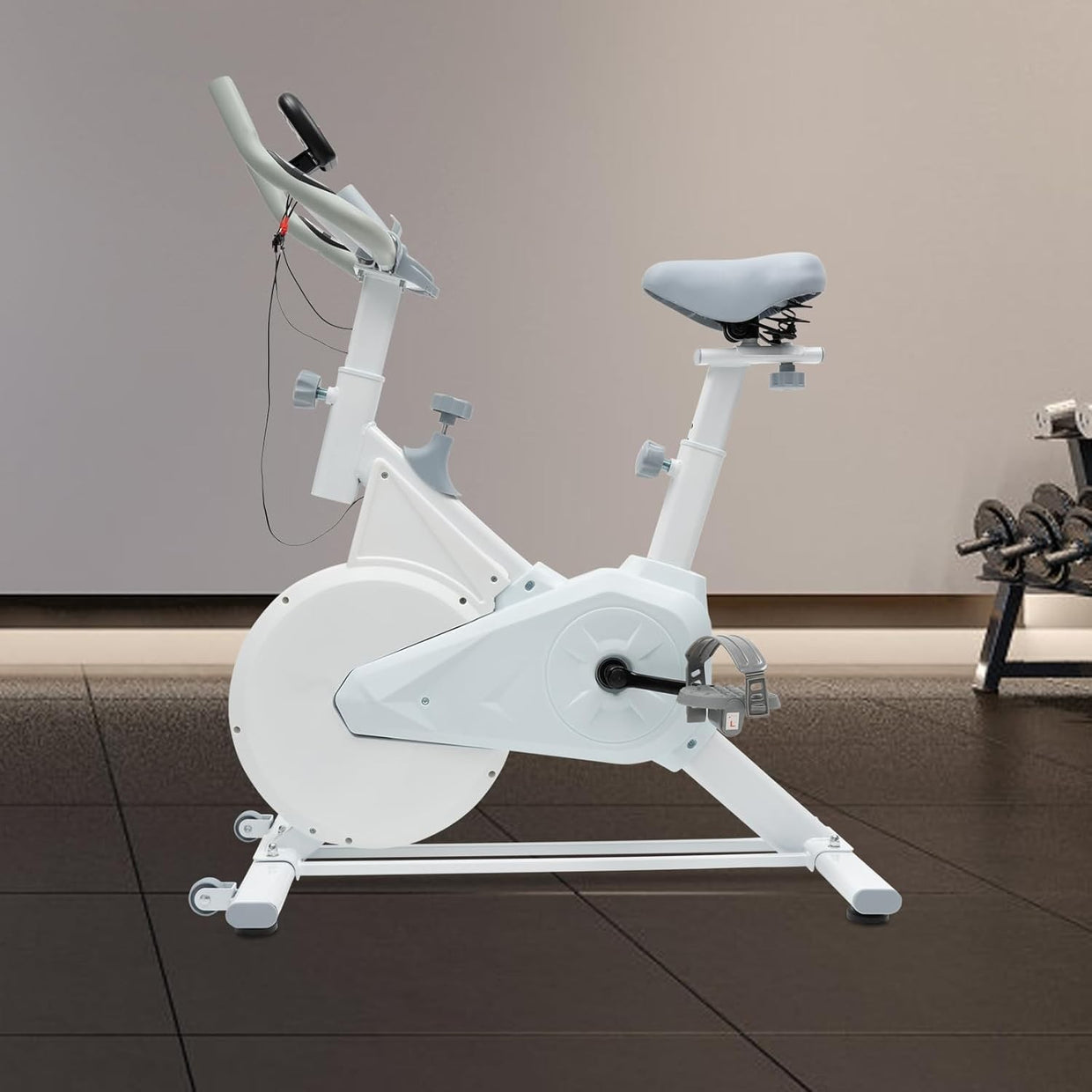 Indoor Exercise Bike w/ Adjustable Resistance, Silent Brake & 8.8lb Flywheel - Kwikley