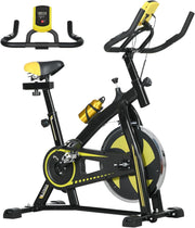 Indoor Exercise Bike w/ LCD Monitor, Heart Rate Sensor & 8kg Flywheel - Kwikley