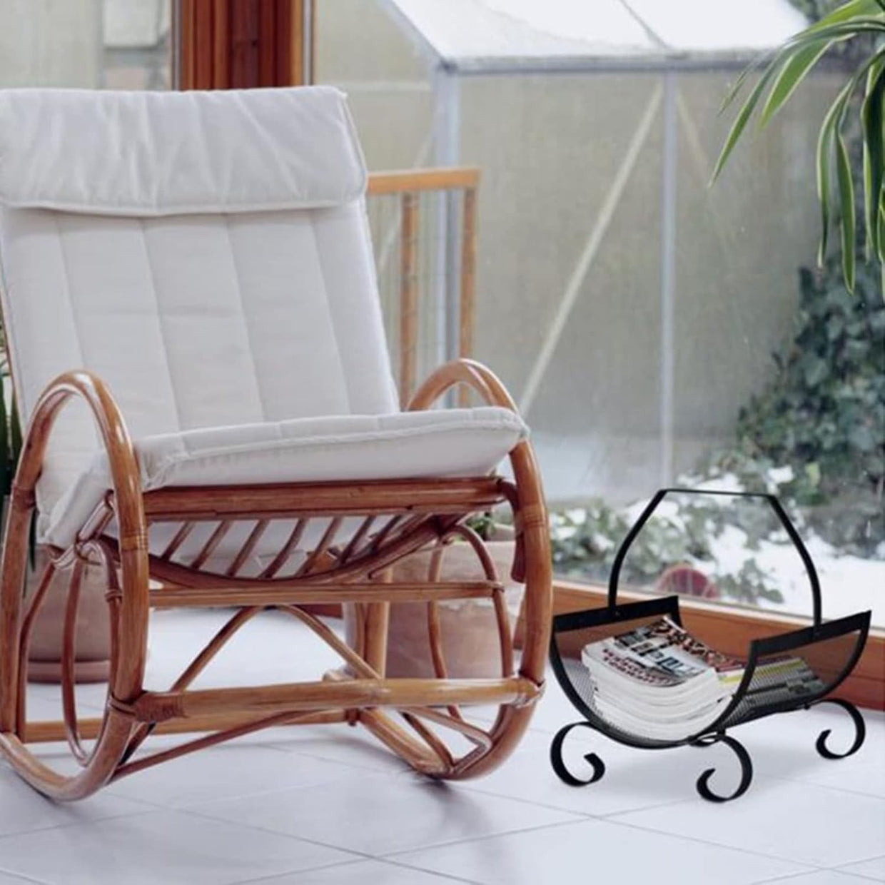 Indoor Outdoor Firewood Log Rack Black Iron Cradle | Sturdy & Stylish - Kwikley