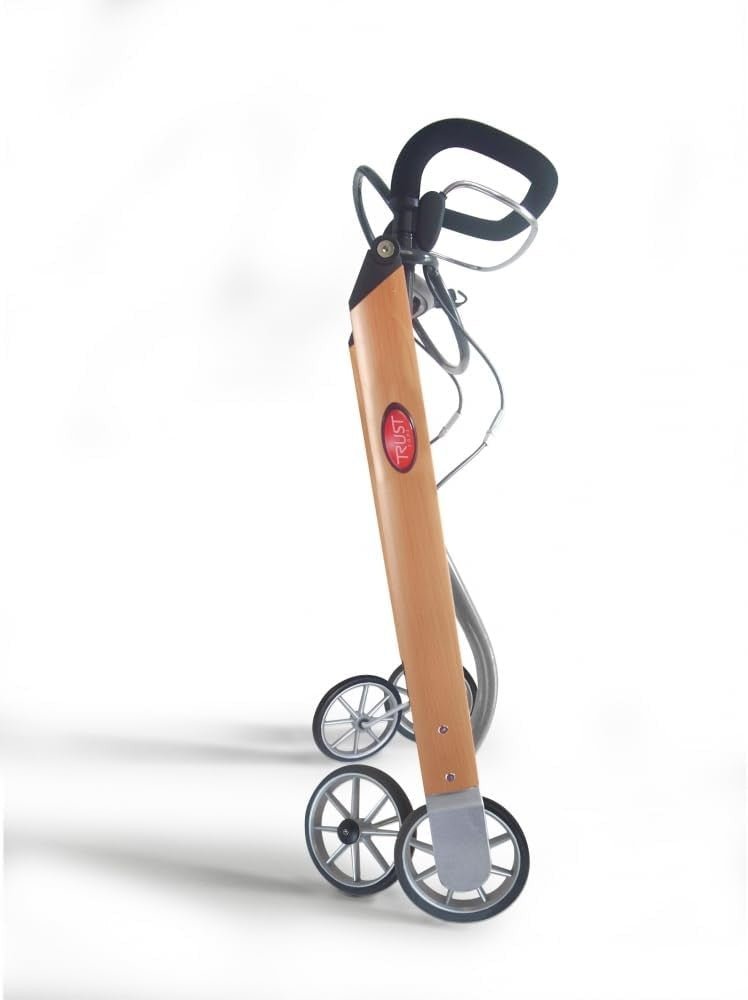 Indoor Rollator Walker with Tray Lightweight Folding 4 Wheel Walking Aid - Kwikley