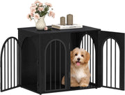 Indoor Small Dog Crate Furniture 68cm – Wooden Kennel Table, Lockable, Anti - Chew - Kwikley