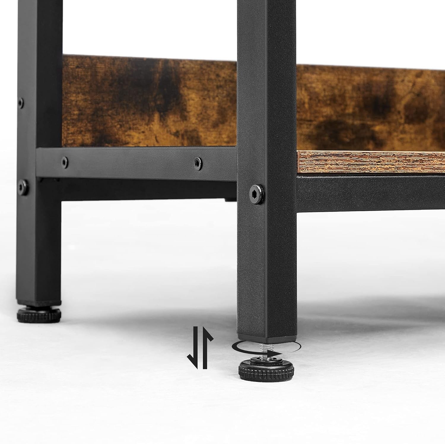 Industrial 6 - Compartment Bookcase | Rustic Brown Storage Shelf for Home & Office - Kwikley