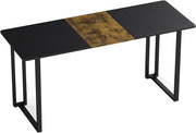 Industrial Black & Vintage 160cm Computer Desk w/Metal Frame - Kwikley