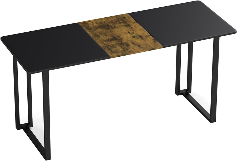 Industrial Black & Vintage 160cm Computer Desk w/Metal Frame - Kwikley