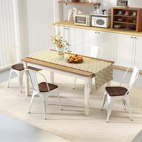 Industrial Dining Chairs Set of 4 Metal Stackable Kitchen Bistro Chairs - Kwikley