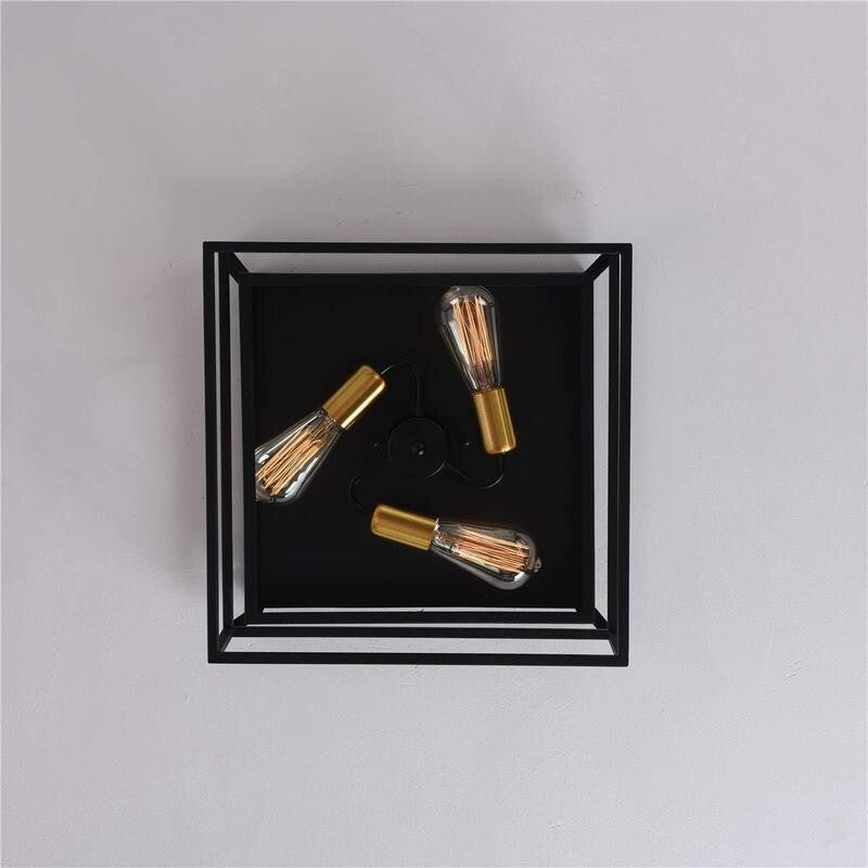 Industrial Farmhouse Ceiling Light 3 Way Flush Mount E27 Hallway Fixture - Kwikley