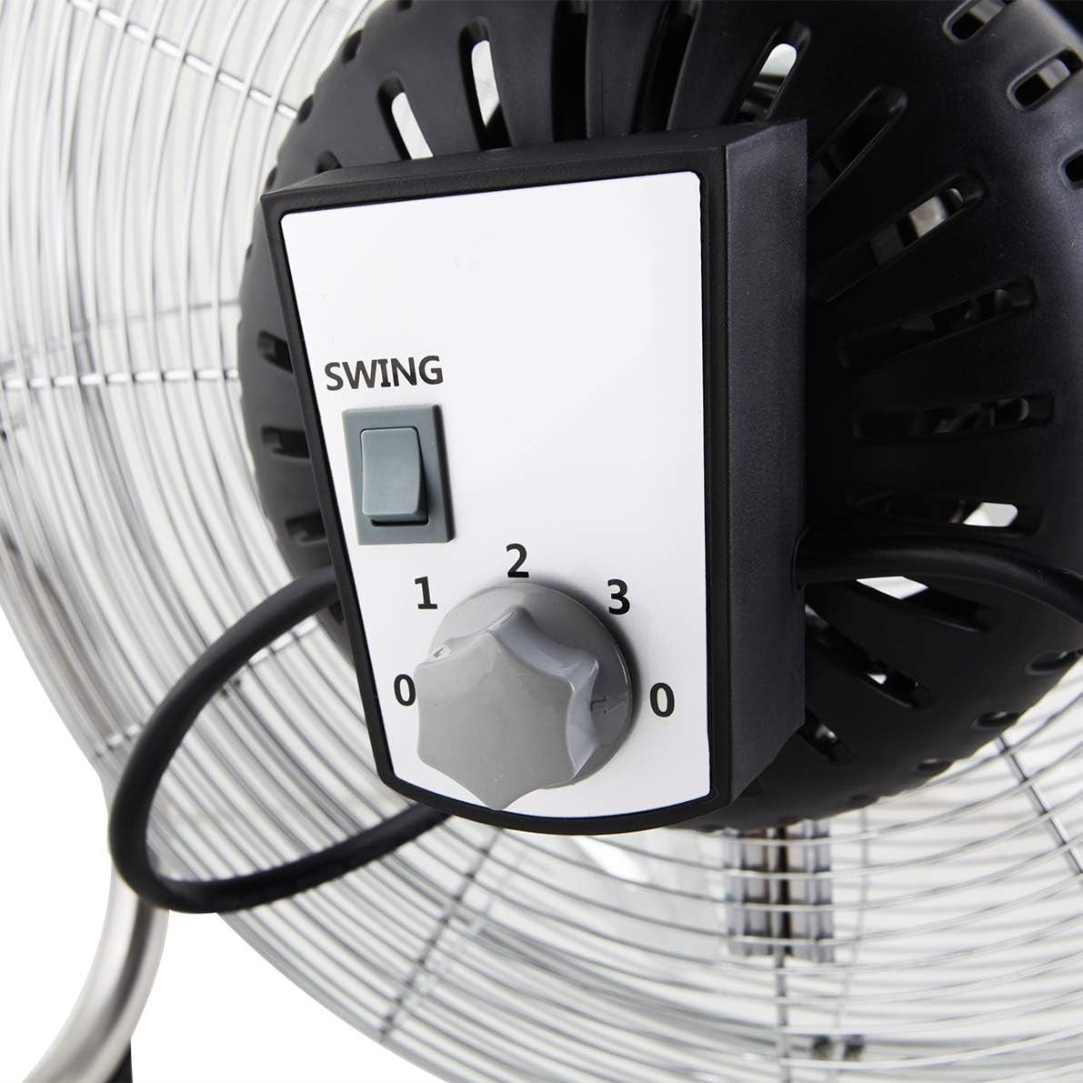 Industrial Floor Fan 45cm 3Speed 120W Oscillating Air Circulator Adjustable Tilt - Kwikley