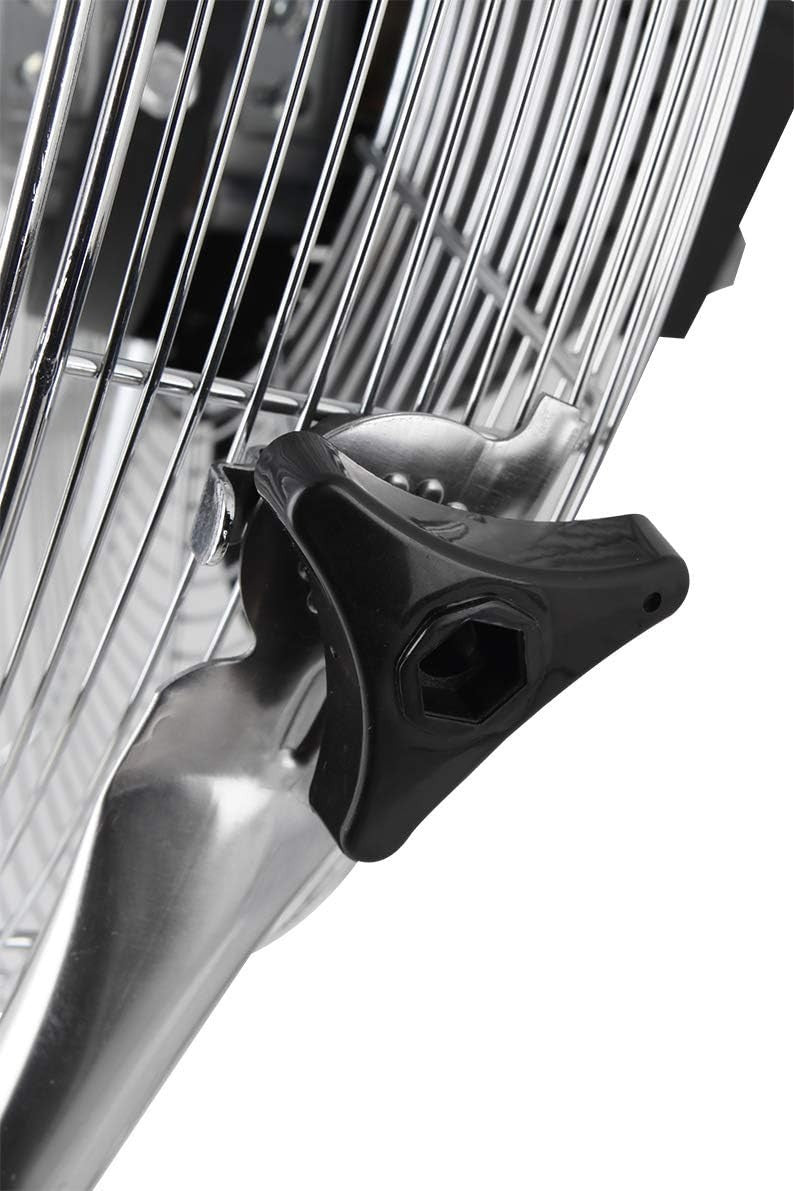 Industrial Floor Fan 45cm 3Speed 120W Oscillating Air Circulator Adjustable Tilt - Kwikley