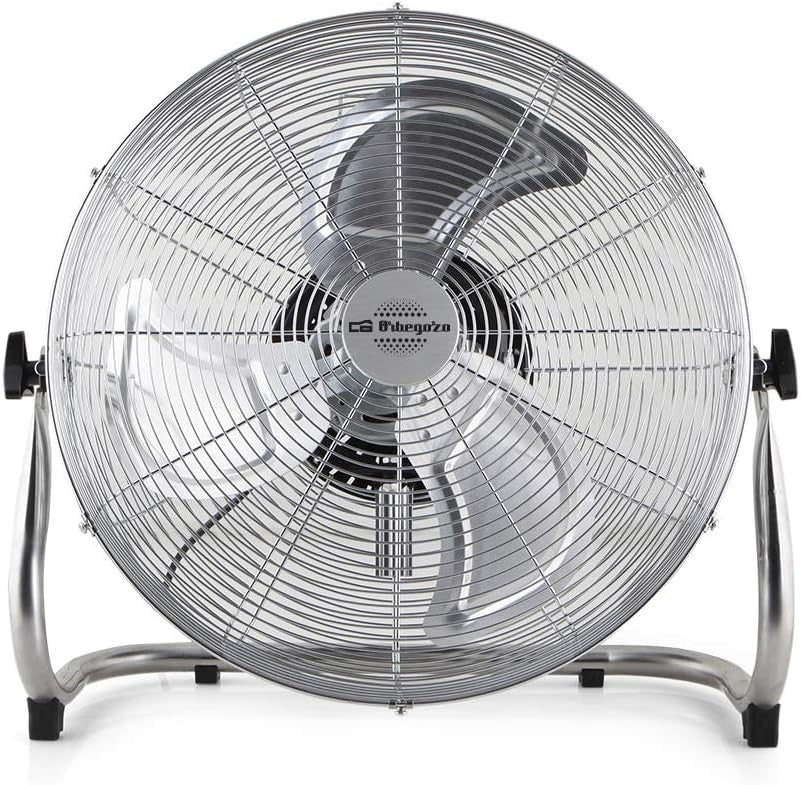 Industrial Floor Fan 45cm 3Speed 120W Oscillating Air Circulator Adjustable Tilt - Kwikley