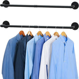 Industrial Pipe Clothes Rail 2 Pack Heavy Duty 92cm