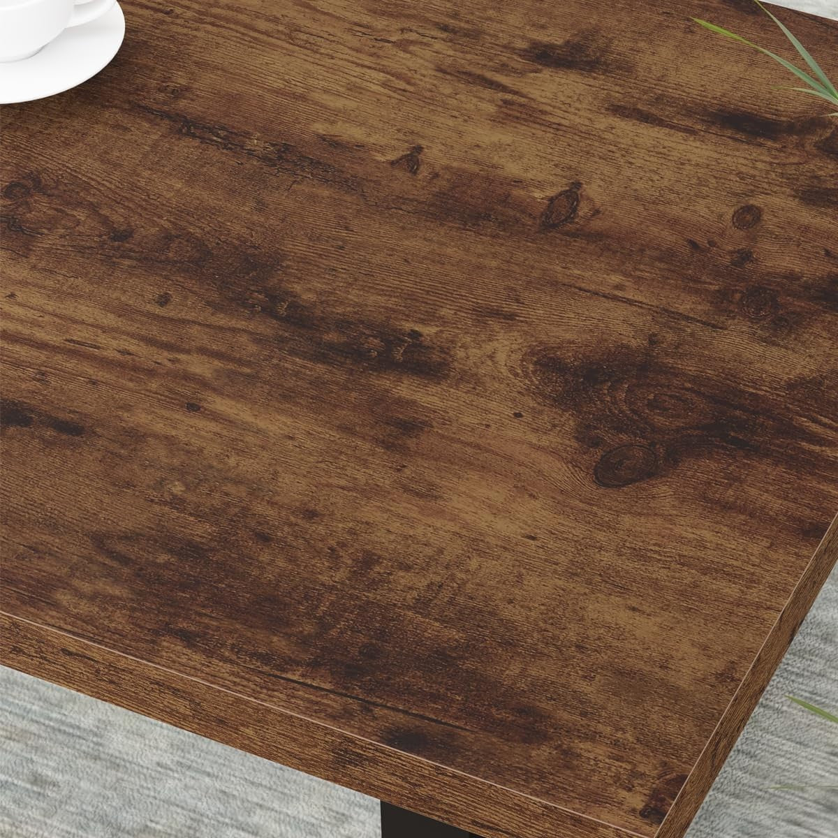 Industrial Wood & Metal Coffee Table, Rustic Brown, 100x60x46.5cm, Durable - Kwikley