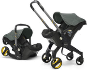 Infant Car Seat Stroller Combo 0+ Convertible Pram Rear Facing Green - Kwikley