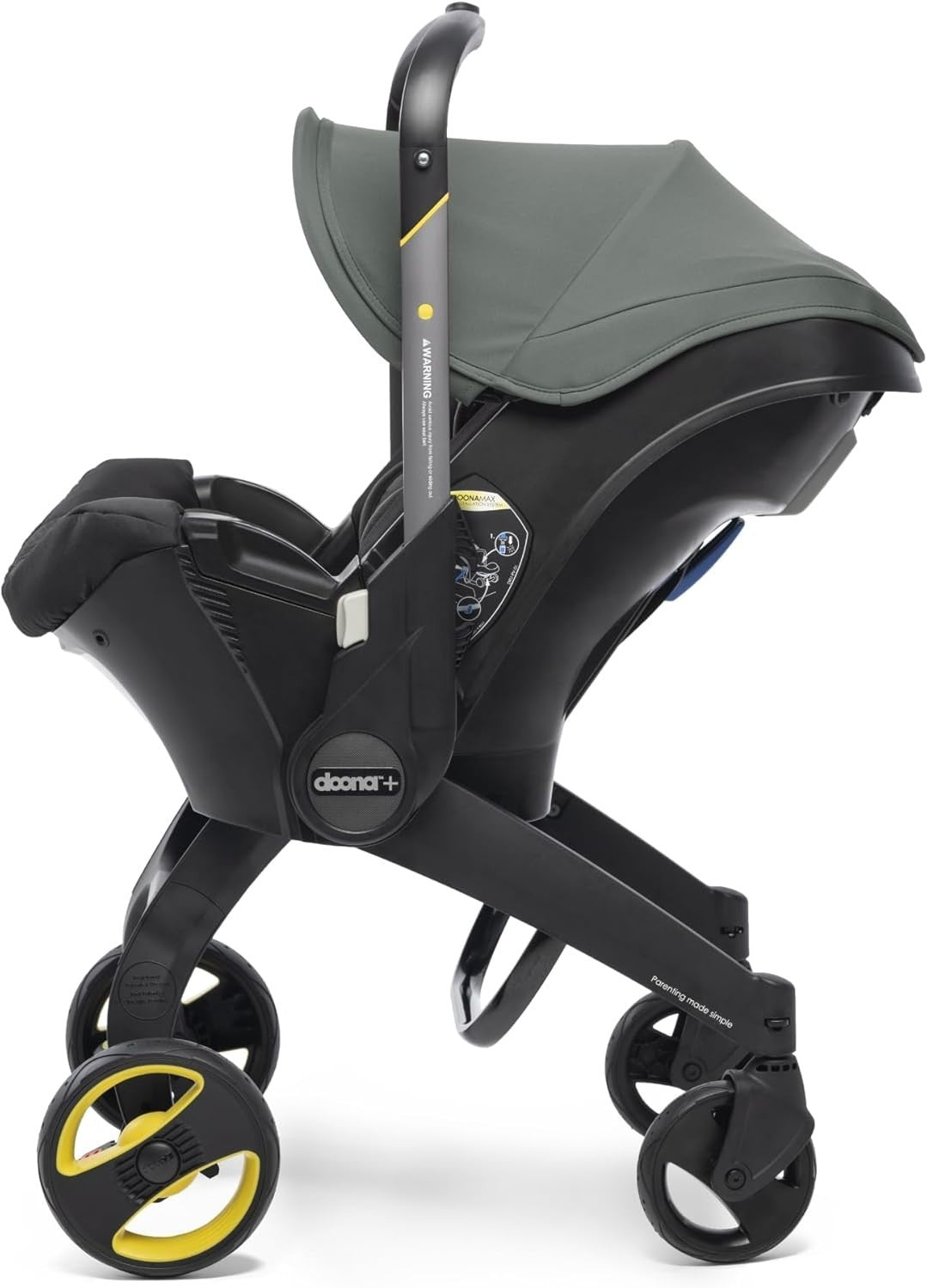 Infant Car Seat Stroller Combo 0+ Convertible Pram Rear Facing Green - Kwikley