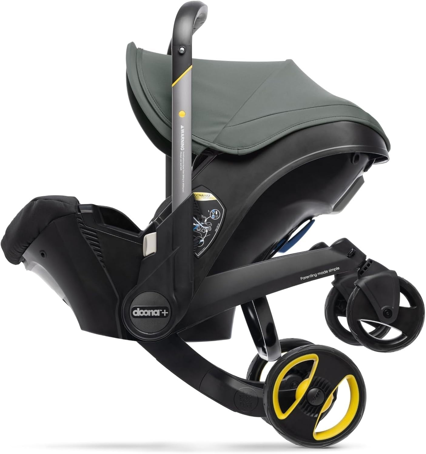 Infant Car Seat Stroller Combo 0+ Convertible Pram Rear Facing Green - Kwikley