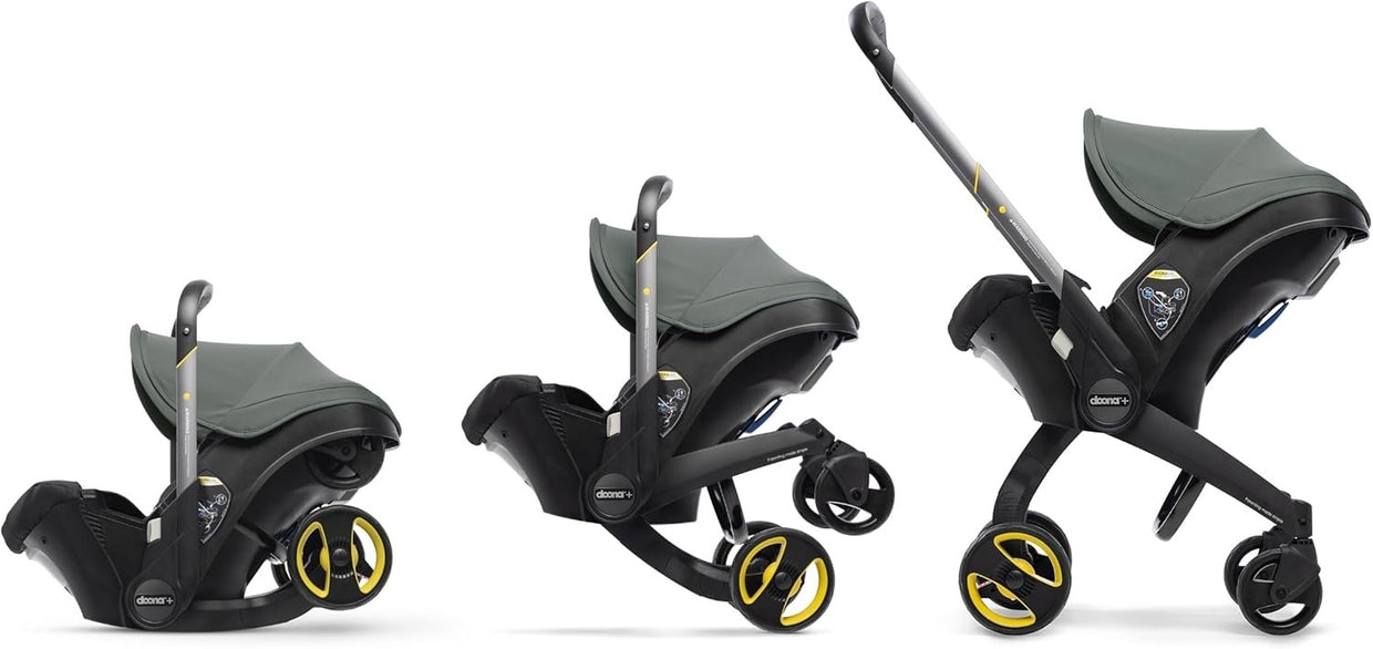 Infant Car Seat Stroller Combo 0+ Convertible Pram Rear Facing Green - Kwikley