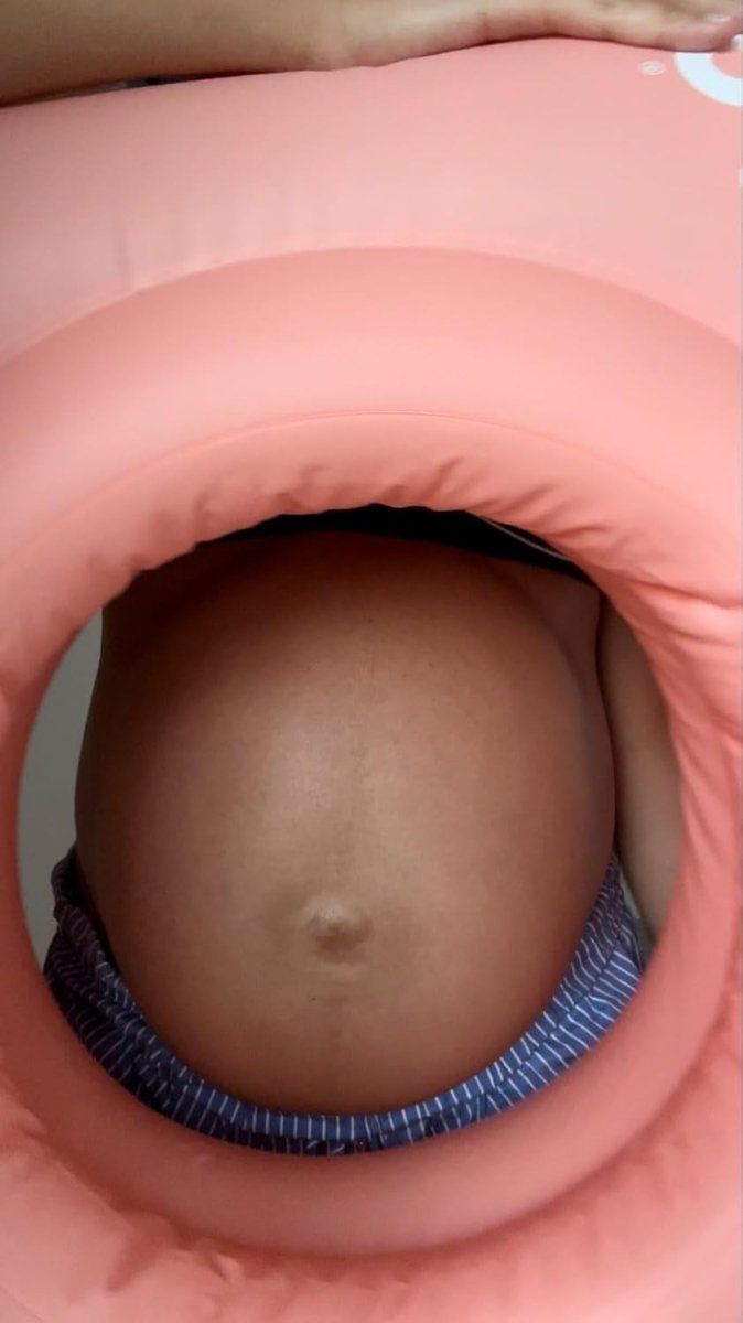 Inflatable Pregnancy Pillow With Belly Hole Portable Maternity Support Bed - Kwikley