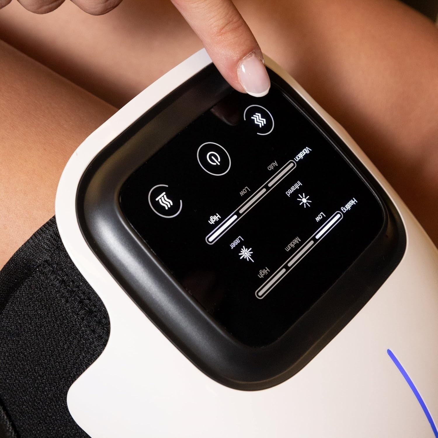 Infrared Knee Massager Pain Relief Heat Vibration Cordless Laser Therapy - Kwikley