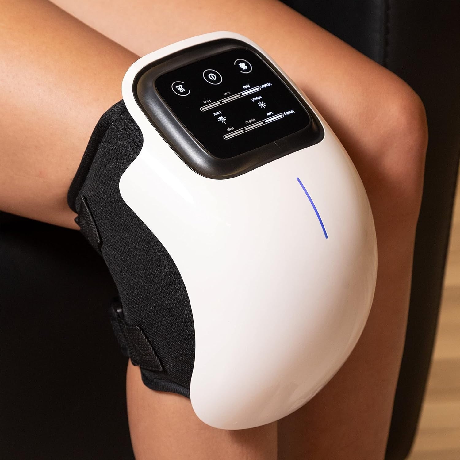 Infrared Knee Massager Pain Relief Heat Vibration Cordless Laser Therapy - Kwikley