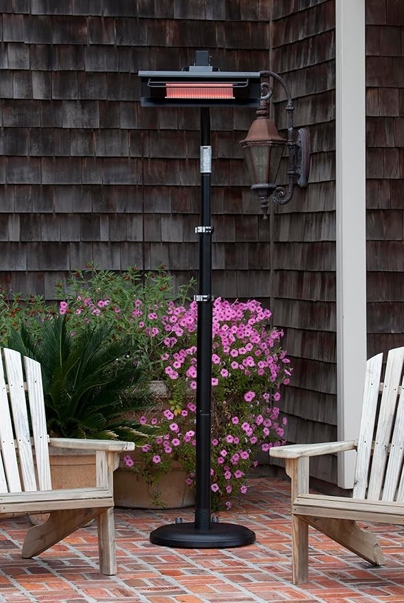 Infrared Patio Heater 1500W Offset Pole Mounted Windproof & Indoor Outdoor - Kwikley
