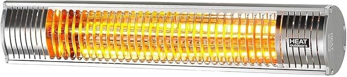 Infrared Patio Heater 1.5kW Waterproof Wall Mount Low Glare Outdoor Heating - Kwikley