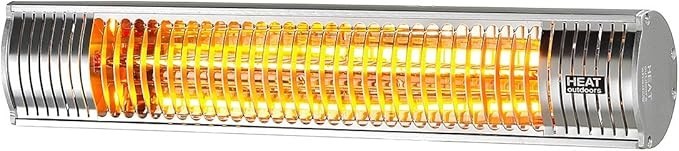 Infrared Patio Heater 1.5kW Waterproof Wall Mount Low Glare Outdoor Heating - Kwikley