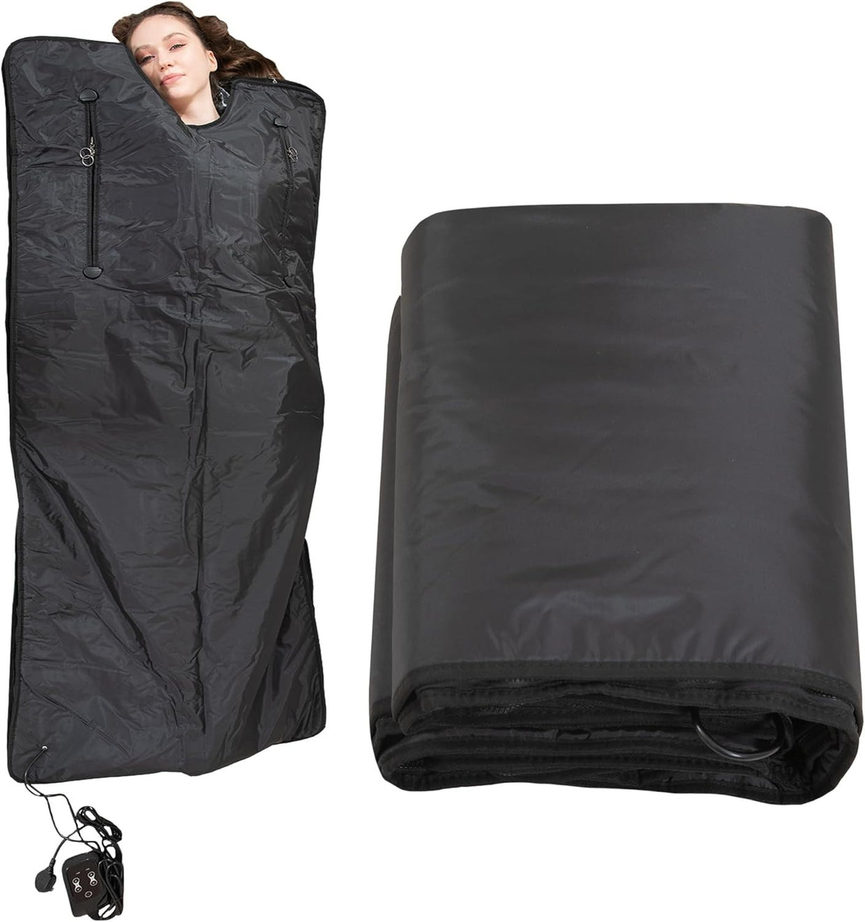 Infrared Sauna Blanket 180×160cm – Portable Full - Body Detox & Relaxation Black - Kwikley