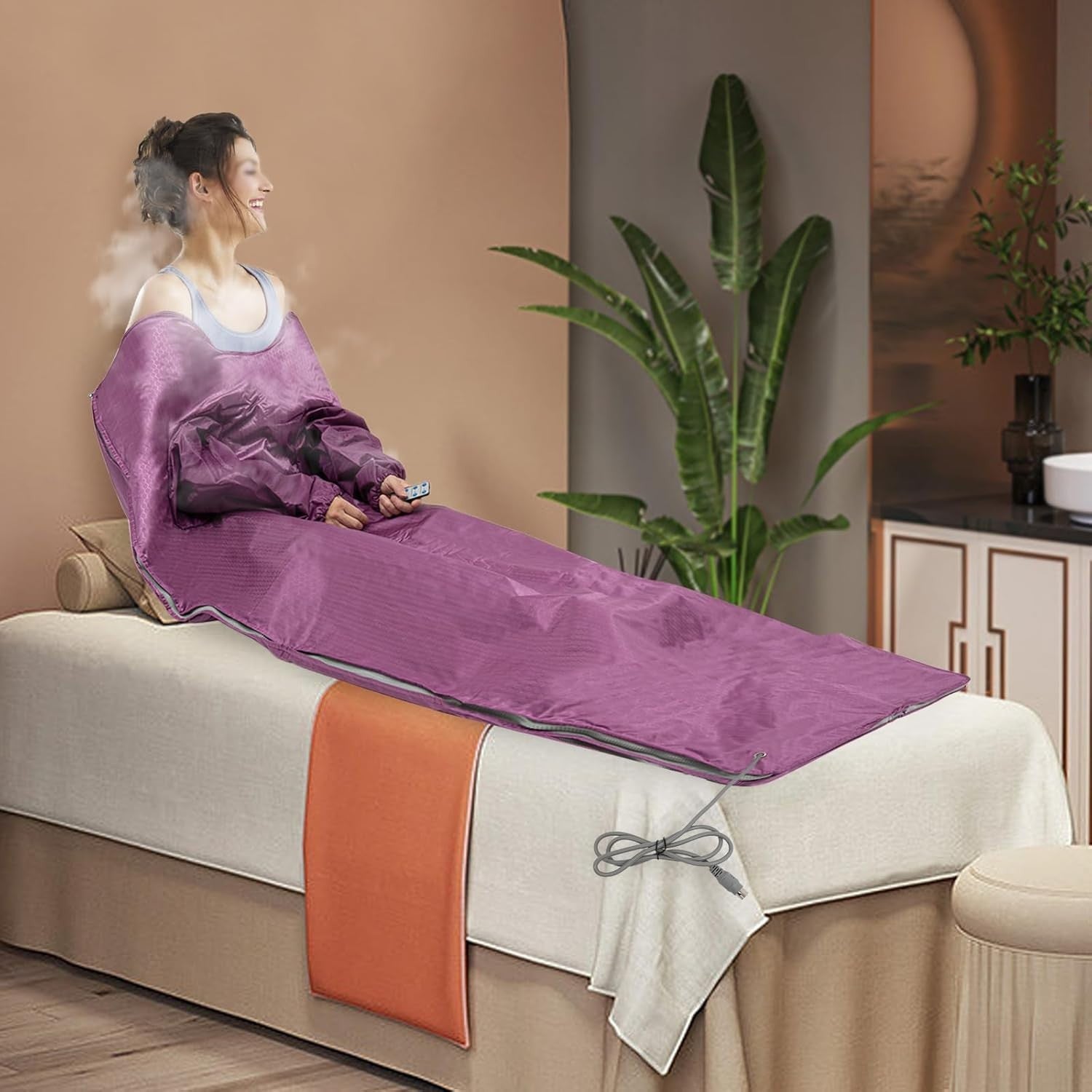 Infrared Sauna Blanket 650W Full Body Detox Wrap w/ Remote & Auto Shut - Off - Kwikley