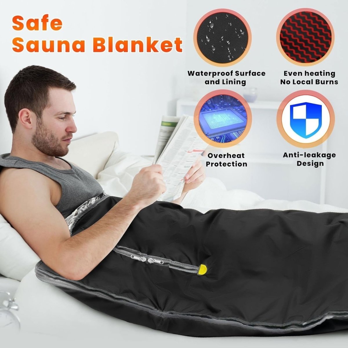 Infrared Sauna Blanket – Home Detox Spa w/ Controller & Carry Bag - Kwikley